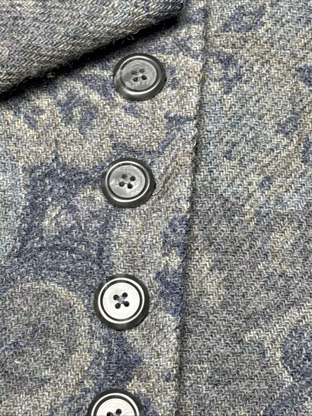 Ralph Lauren Black Label Paisley Print Shacket Made In USA Size 6 100% Wool - Picture 3 of 10